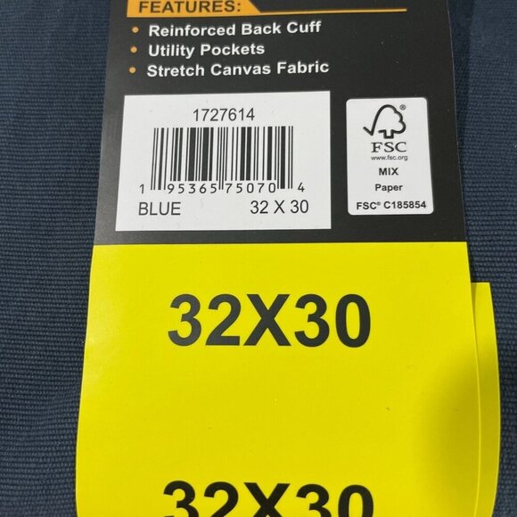 NEW Colorado Clothing Mens 32X30 Blue Canvas Carpenter Work Pants - Picture 5 of 8